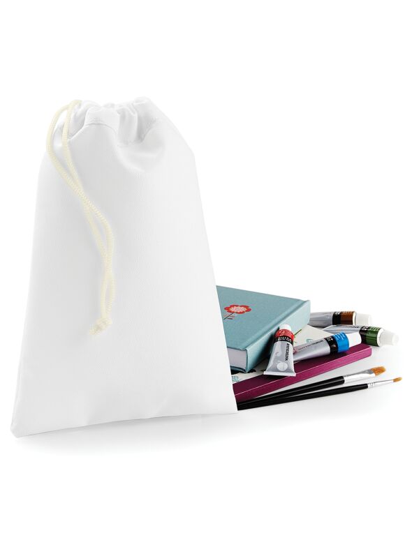 BagBase Drawstring Gift Bag | 0.25 to 5 Litre Capacity | Removable Drawstring | White | XS-L