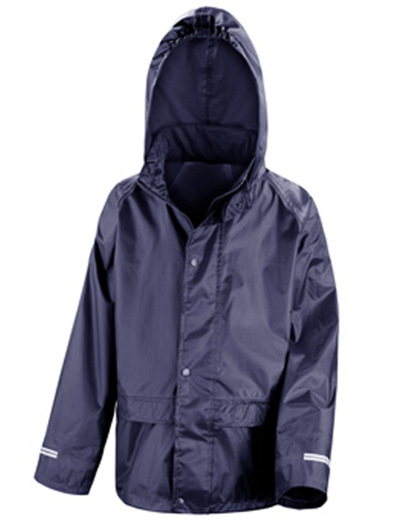 Result Core Junior Rain Jacket | Waterproof | Windproof | Taped Seams | Hood | Black or Navy | Ages 3-12 - Summer Jacket - Logo Free Clothing