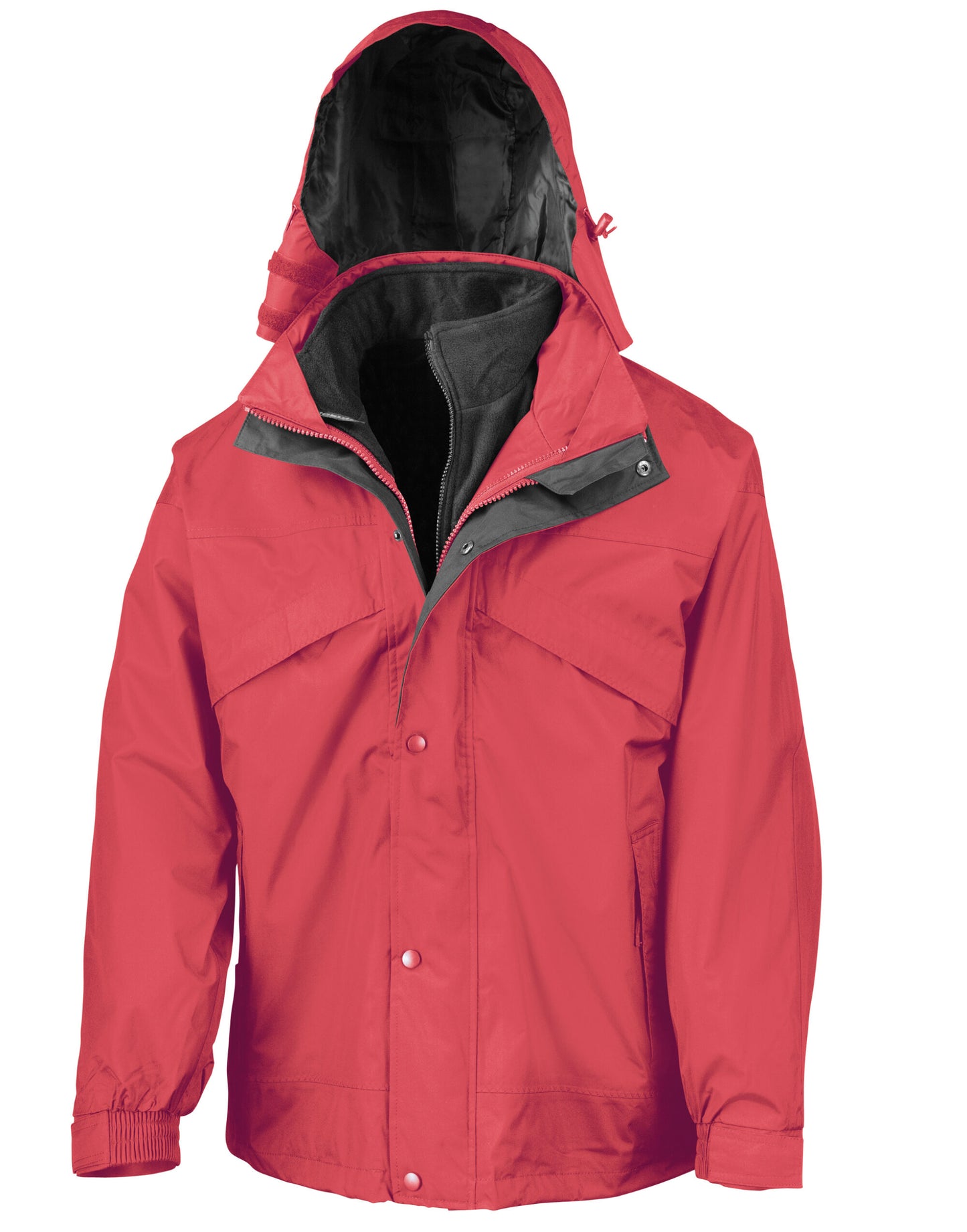 Result 3-In-1 Zip and Clip Jacket | Unisex | Detachable Layer | Waterproof | Hood | 4 Colours | XS-4XL