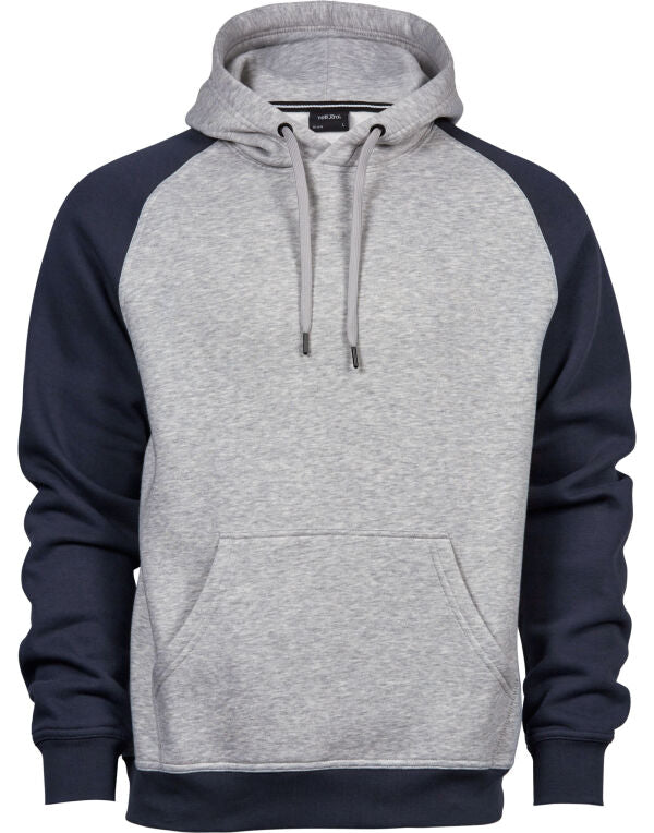 Tee Jays Mens Two-Tone Hooded Sweatshirt | Hoodie Top | Cotton Blend | 2 Colours | S-3XL - Hoodie - Logo Free Clothing
