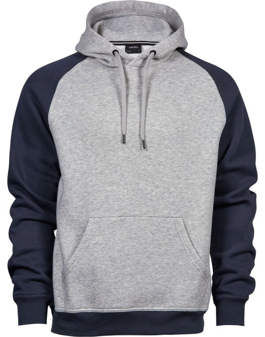 Tee Jays Mens Two-Tone Hooded Sweatshirt | Hoodie Top | Cotton Blend | 2 Colours | S-3XL - Hoodie - Logo Free Clothing