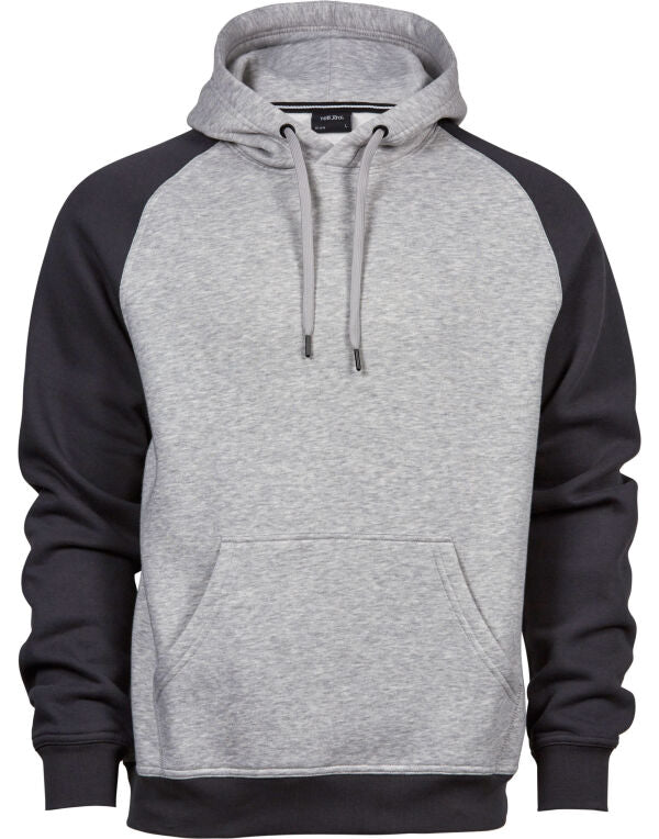 Tee Jays Mens Two-Tone Hooded Sweatshirt | Hoodie Top | Cotton Blend | 2 Colours | S-3XL - Hoodie - Logo Free Clothing