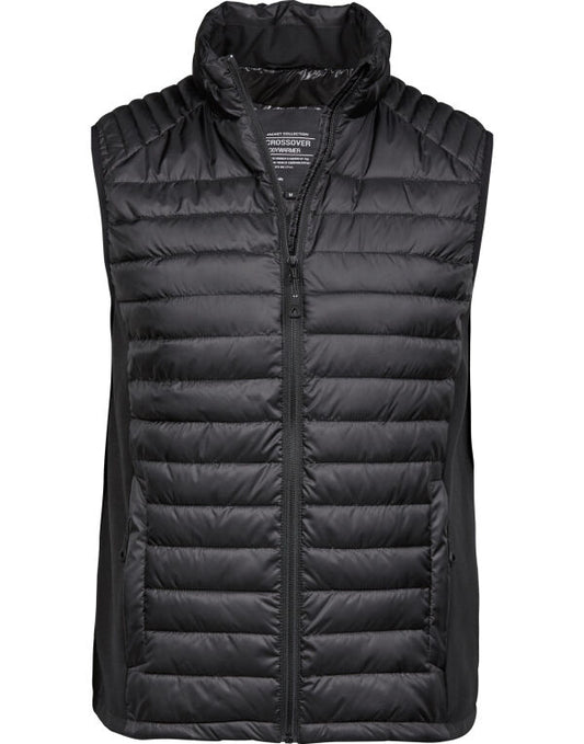 Tee Jays Crossover Mens Gilet | Lightweight Stretch Body Warmer | Black | S-3XL - Gilet - Logo Free Clothing