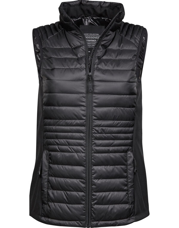 Tee Jays Crossover Ladies Gilet | Lightweight Stretch Body Warmer | Black | S-3XL - Gilet - Logo Free Clothing