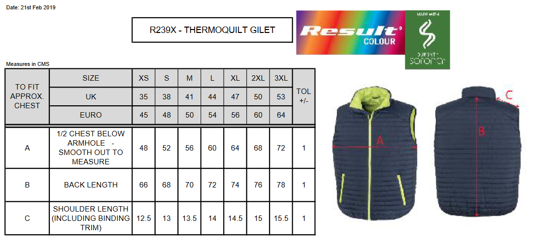 Result Thermoquilt Unisex Gilet | Lightweight Body Warmer | Showerproof | 7 Colours | XS-3XL - Gilet - Logo Free Clothing