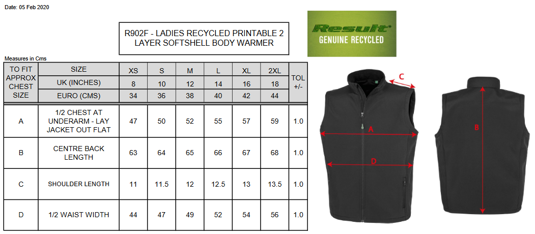Result Recycled 2-Layer Ladies Softshell Gilet | Sustainable Body Warmer | 4 Colours | XS-2XL - Gilet - Logo Free Clothing