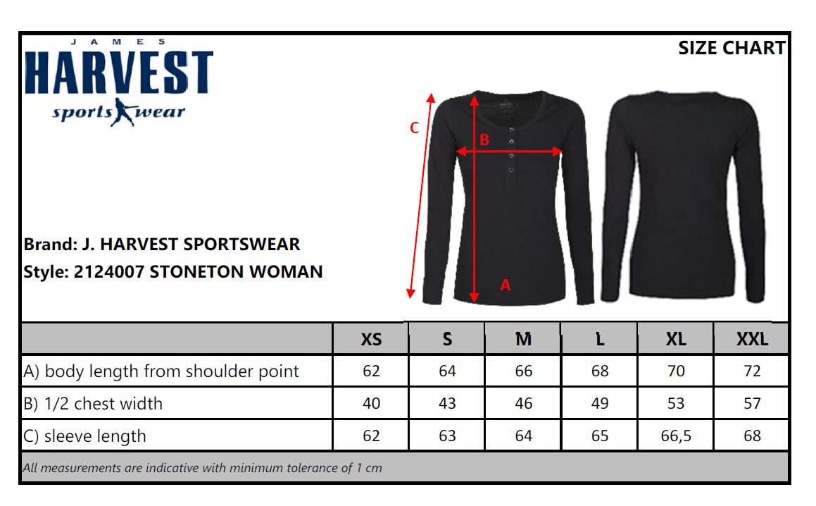 James Harvest Stoneton Ladies Henley Shirt | Cotton Long Sleeve Top | 2 Colours | XS-2XL - Tee Shirt - Logo Free Clothing