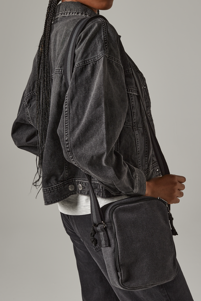 Quadra Vintage Canvas Mini Reporter | 3.5 Litre Capacity | Crossbody Bag | Sand or Black | One Size