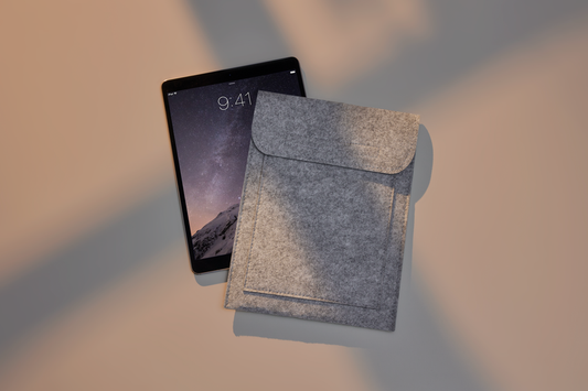 BagBase Felt iPad® Slip | Velcro Close | 20x26cm Tablet Slip | Charcoal or Grey | One Size