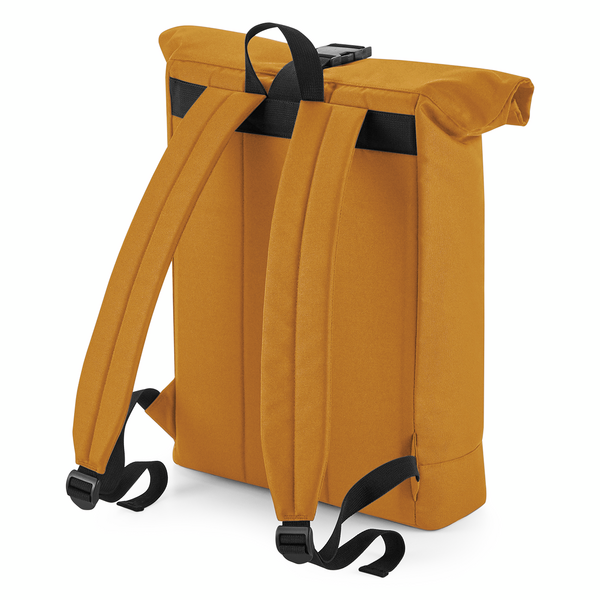 BagBase Recycled Roll Top Backpack | 20 Litre Rucksack | Laptop Storage to 15.6" | 7 Colours | One Size