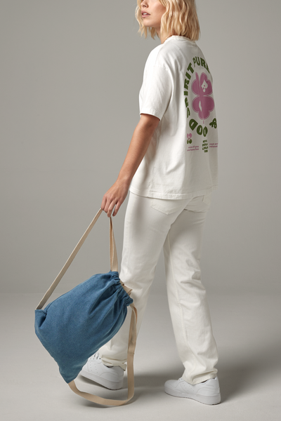 BagBase Denim Drawstring Bag | 12 Litre Capacity | 100% Cotton | Blue or Light Blue | One Size