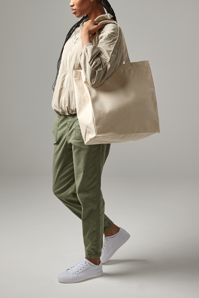 Quadra Canvas Classic Shopper | Tote Bag | 20 Litre Capacity | Natural or Black | One Size