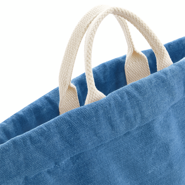 BagBase Denim Drawstring Bag | 12 Litre Capacity | 100% Cotton | Blue or Light Blue | One Size