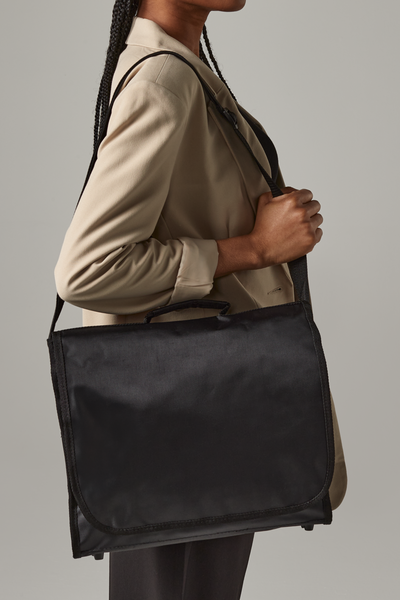 Quadra Record Bag | 9 Litre Capacity | Messenger Bag | Baseboard | Velcro Close | Black | One Size
