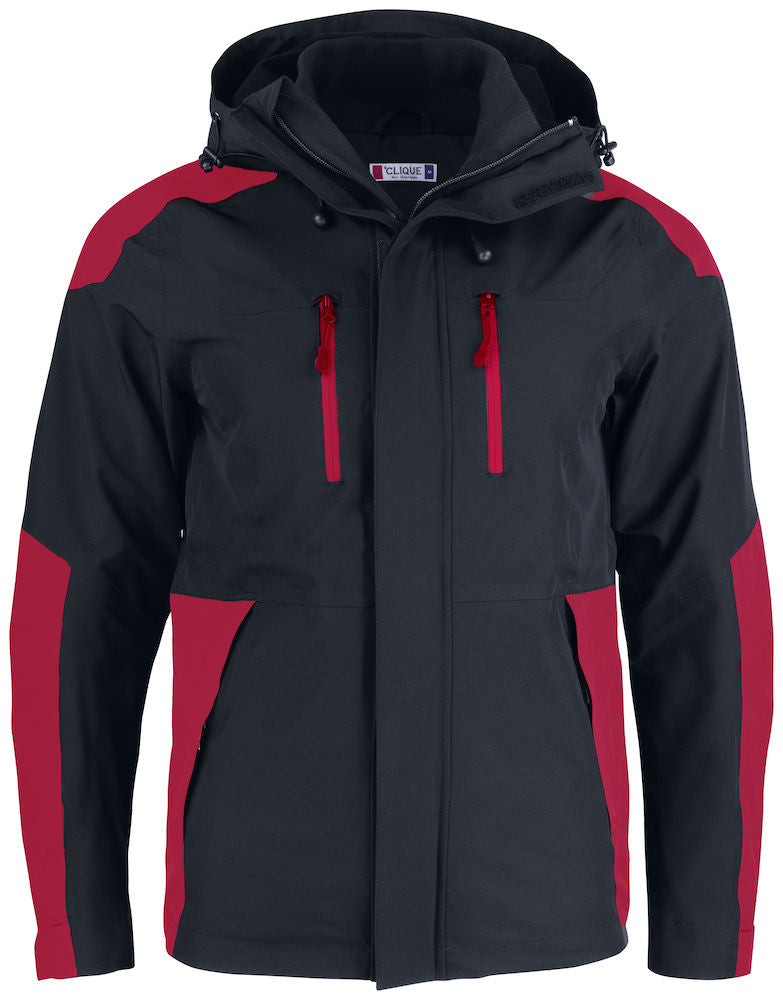 Clique Stafford Jacket. Unisex Trekking Jacket WR 5000mm & Hooded. XS-3XL - Winter Jacket - Logo Free Clothing