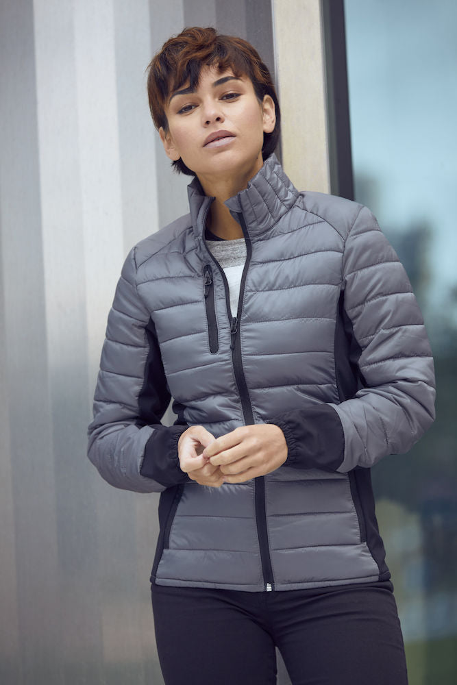 Clique Lemont Ladies Jacket. Lightweight Quilted Jacket With Softshell Panel. XS-2XL - Summer Jacket - Logo Free Clothing