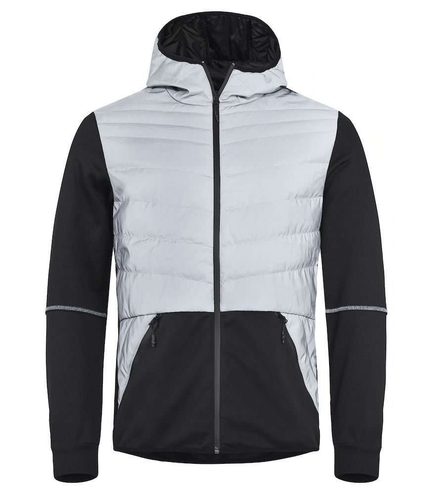 Clique Utah Mens Reflective Jacket. Lightly padded & Hooded 2 colour option. XS-2XL - Summer Jacket - Logo Free Clothing