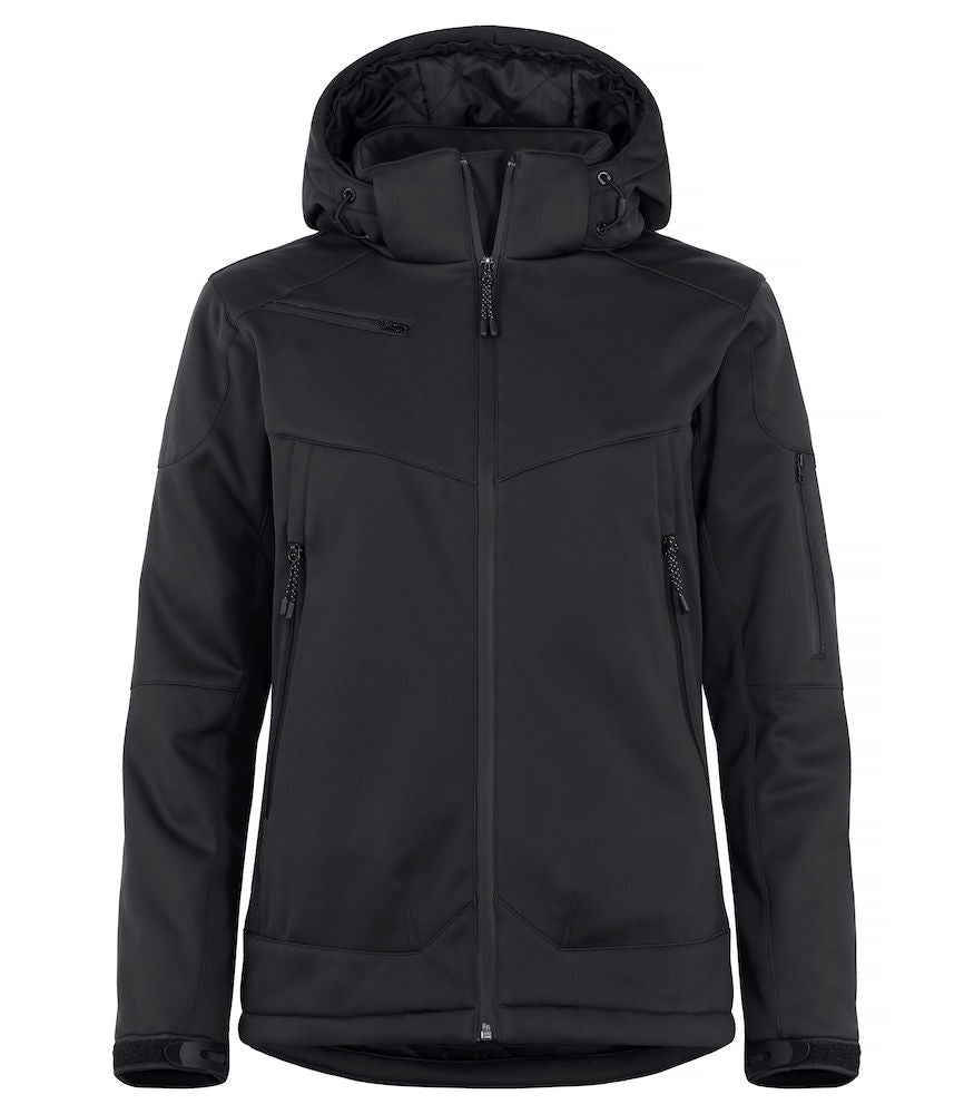 Clique Grayland Ladies Padded Softshell Jacket. Removable Hood. Waterproof 10 000mm. XS-2XL - Winter Jacket - Logo Free Clothing