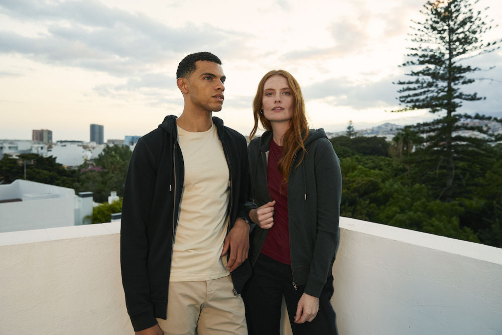 Clique Premium Organic Cotton Mens Zipped Hoodie. OC Hoodie 5 Colours S-3XL - Hoodie - Logo Free Clothing