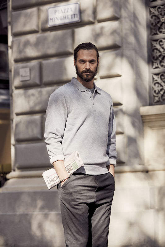 Clique Mens Super Heavy Polo Shirt/ Sweatshirt. 280gsm. XS-3XL - Polo Shirt - Logo Free Clothing