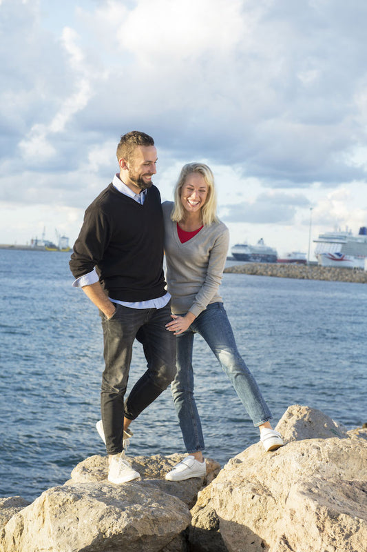 Clique Aston Mens Cotton V-Neck Jumper. Soft Touch. 3 Colours. S-3XL - Knitwear - Logo Free Clothing