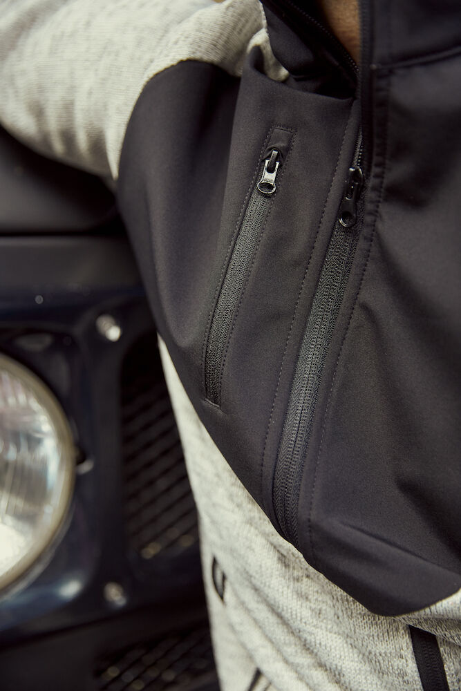 Clique Haines Fleece Jacket | Mens Hybrid Fleece | Softshell Panels | 4 Colours | XS-3XL - Fleece - Logo Free Clothing