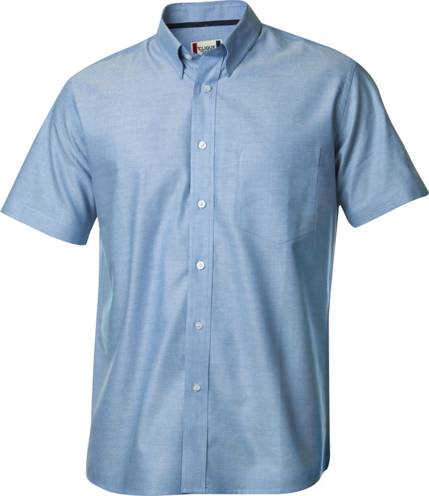 Clique Cambridge Mens Short Sleeve Shirt. Easy Care, Pure Cotton, 3 Colours. S-4XL - Shirt - Logo Free Clothing