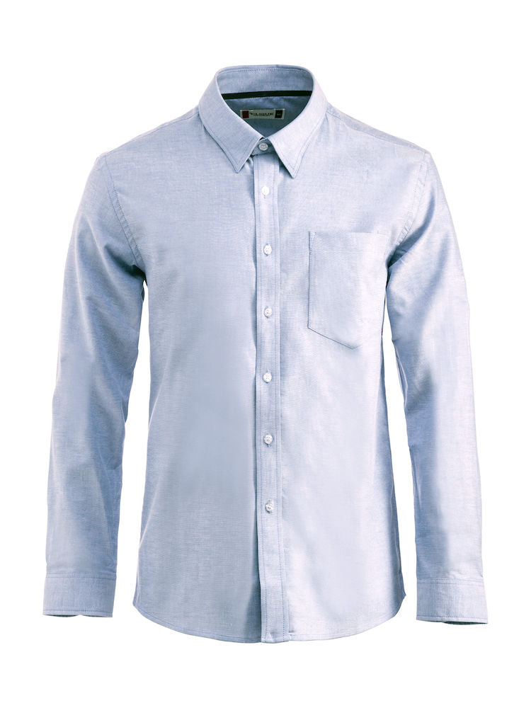 Clique Oxford Mens Long Sleeve Shirt. Pure Cotton Easy Care. 3 Colours. S-4XL - Shirt - Logo Free Clothing