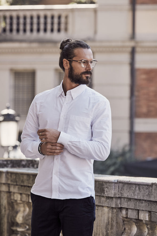 Clique Oxford Mens Long Sleeve Shirt. Pure Cotton Easy Care. 3 Colours. S-4XL - Shirt - Logo Free Clothing