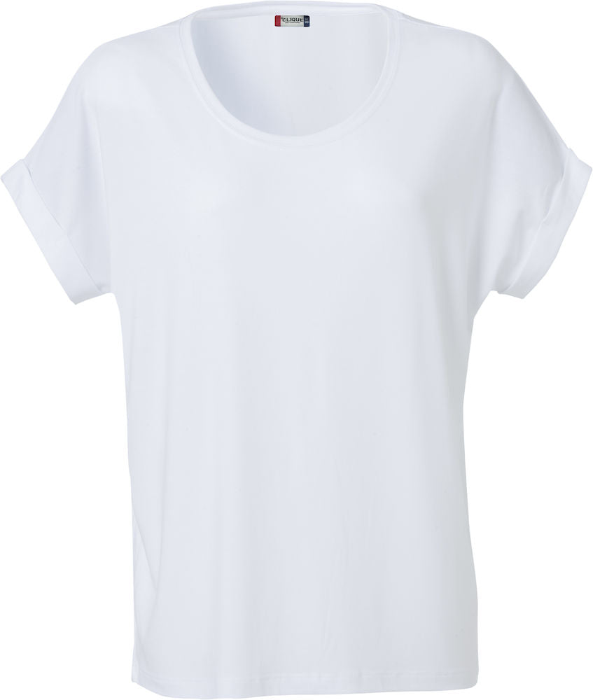 Clique Katy Ladies Loose Fit Tee Shirt. Heavy Cotton Mix. 4 Colours XS-2XL - Tee Shirt - Logo Free Clothing