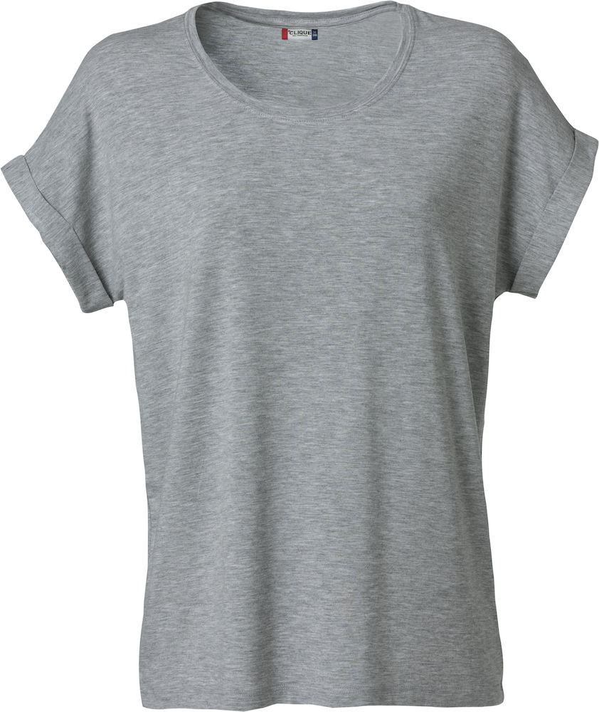 Clique Katy Ladies Loose Fit Tee Shirt. Heavy Cotton Mix. 4 Colours XS-2XL - Tee Shirt - Logo Free Clothing
