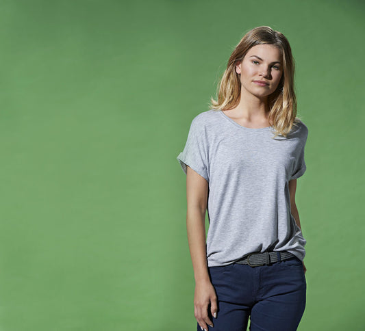 Clique Katy Ladies Loose Fit Tee Shirt. Heavy Cotton Mix. 4 Colours XS-2XL - Tee Shirt - Logo Free Clothing