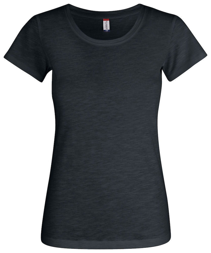 Clique Ladies Slub T. Ring Spun Cotton & Pre Shrunk Tee Shirt. 4 Colours XS-2XL - Tee Shirt - Logo Free Clothing