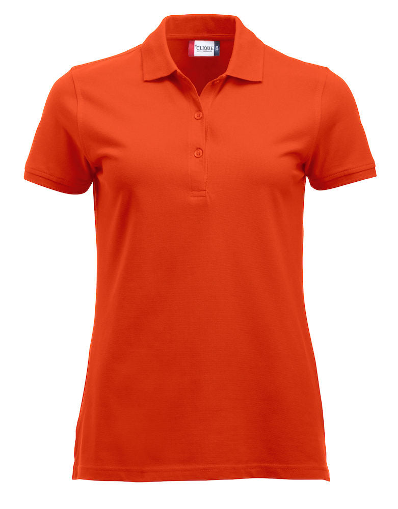 Clique Marion Ladies Short Sleeve Polo Shirt Medium Weight. 17 Colours. XS-2XL. - Polo Shirt - Logo Free Clothing