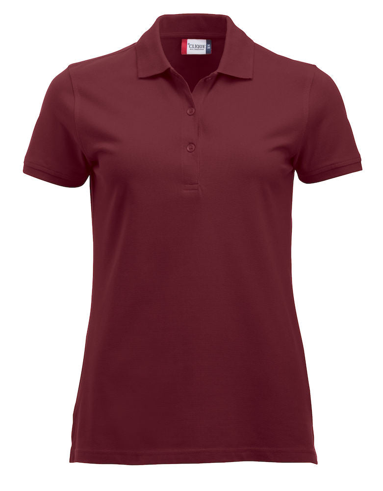 Clique Marion Ladies Short Sleeve Polo Shirt Medium Weight. 17 Colours. XS-2XL. - Polo Shirt - Logo Free Clothing