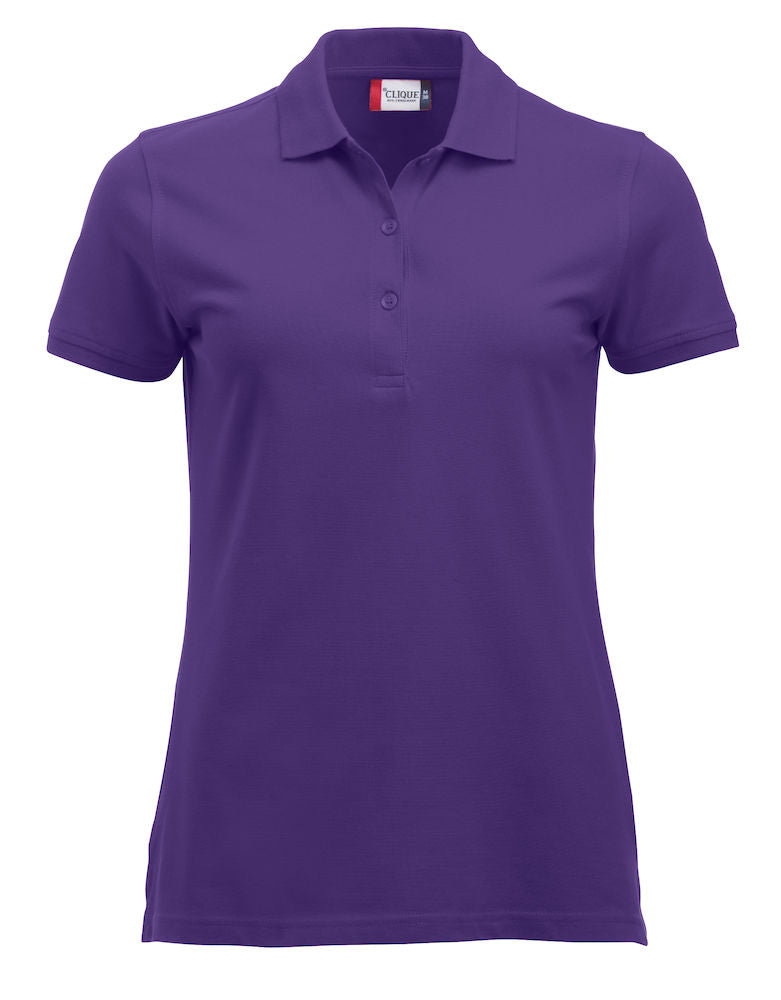 Clique Marion Ladies Short Sleeve Polo Shirt Medium Weight. 17 Colours. XS-2XL. - Polo Shirt - Logo Free Clothing