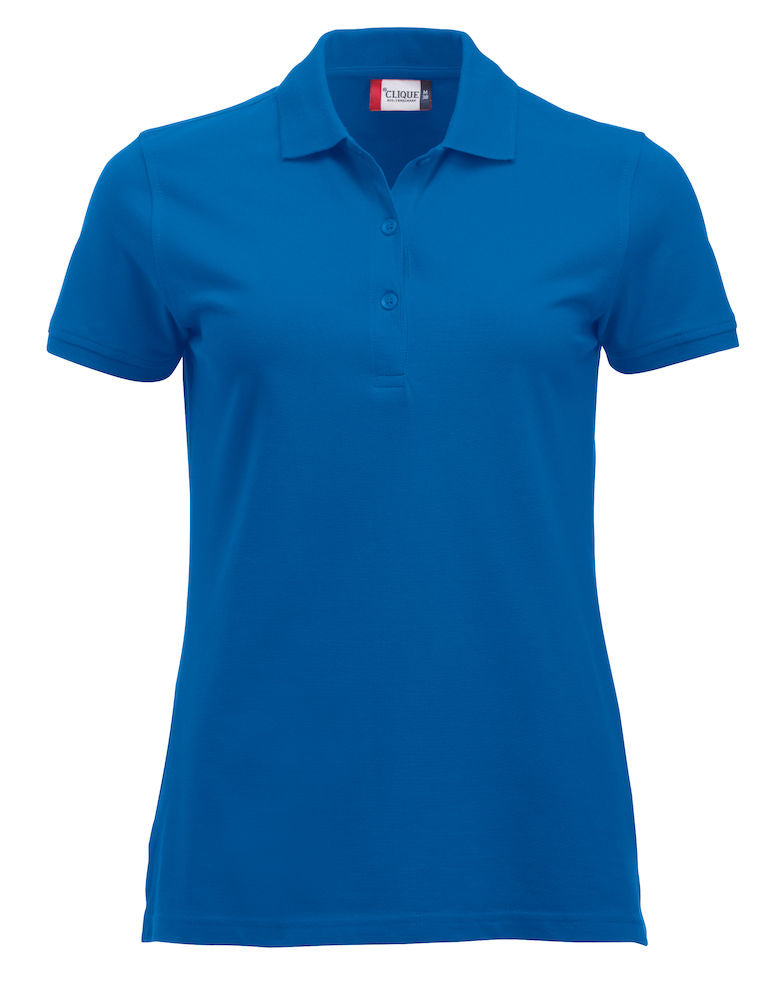 Clique Marion Ladies Short Sleeve Polo Shirt Medium Weight. 17 Colours. XS-2XL. - Polo Shirt - Logo Free Clothing