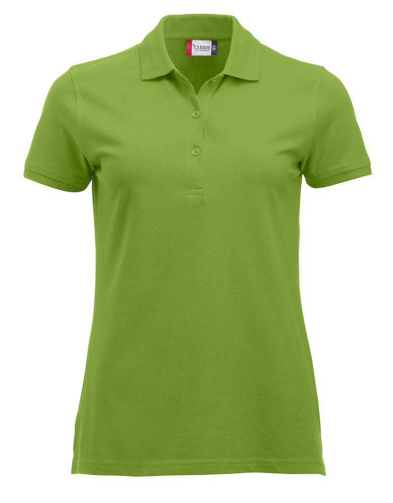 Clique Marion Ladies Short Sleeve Polo Shirt Medium Weight. 17 Colours. XS-2XL. - Polo Shirt - Logo Free Clothing