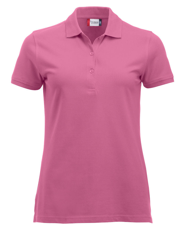 Clique Marion Ladies Short Sleeve Polo Shirt Medium Weight. 17 Colours. XS-2XL. - Polo Shirt - Logo Free Clothing