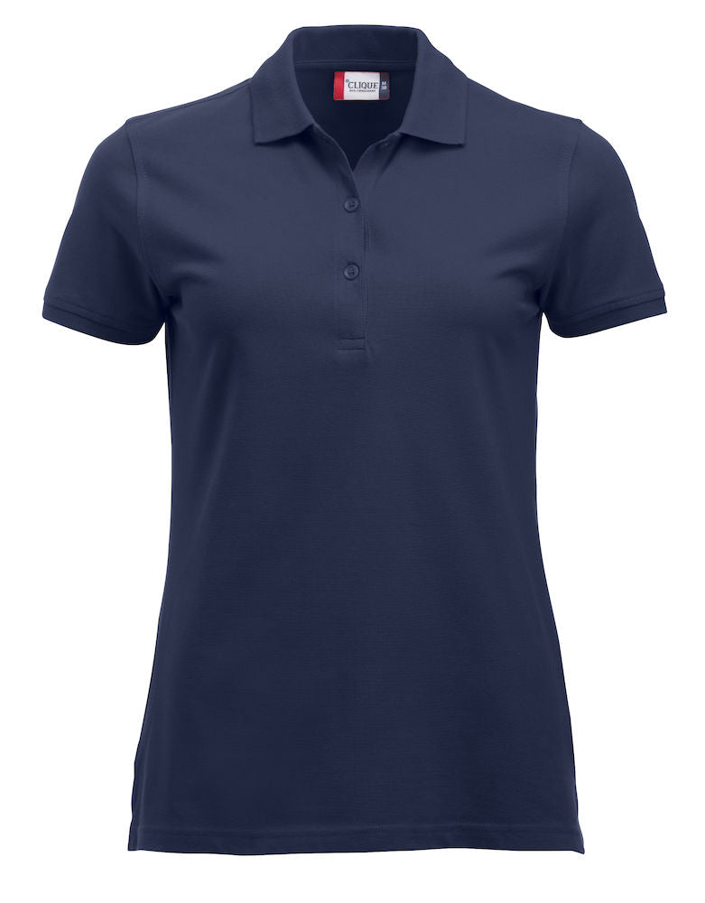 Clique Marion Ladies Short Sleeve Polo Shirt Medium Weight. 17 Colours. XS-2XL. - Polo Shirt - Logo Free Clothing