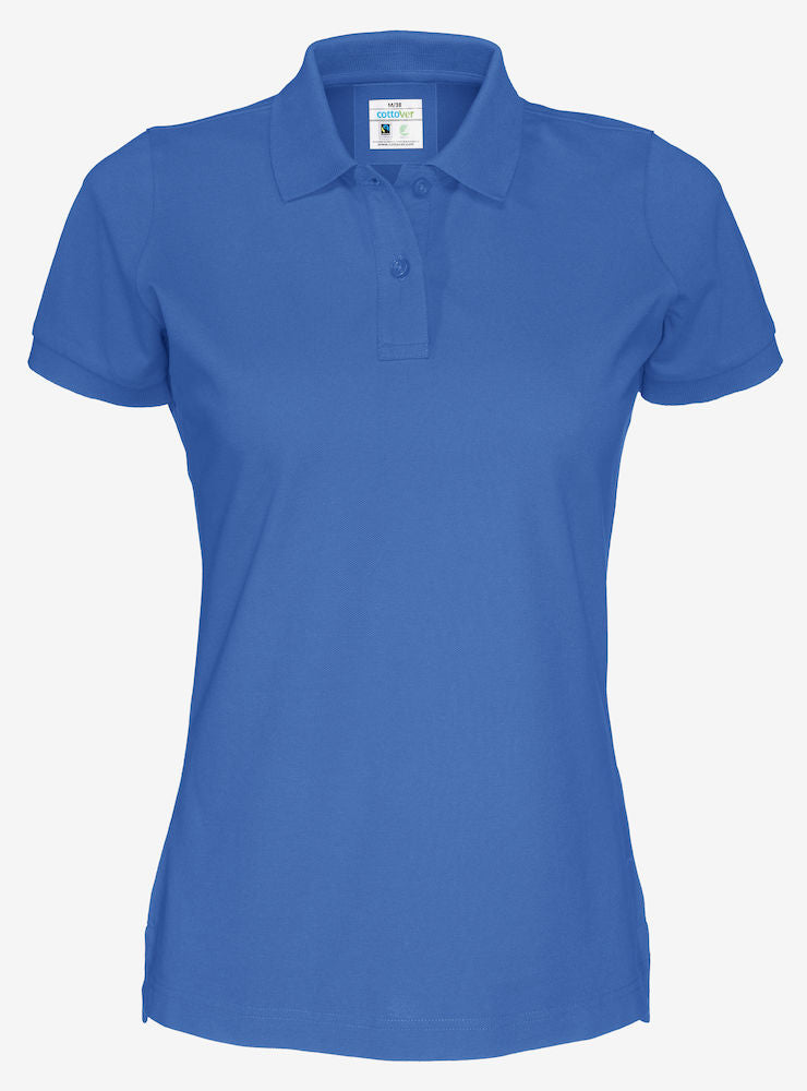 Cottover Ladies Organic Cotton Polo Shirt. Fairtrade Eco Pique Polo. 14 Colours XS-2XL - Polo Shirt - Logo Free Clothing