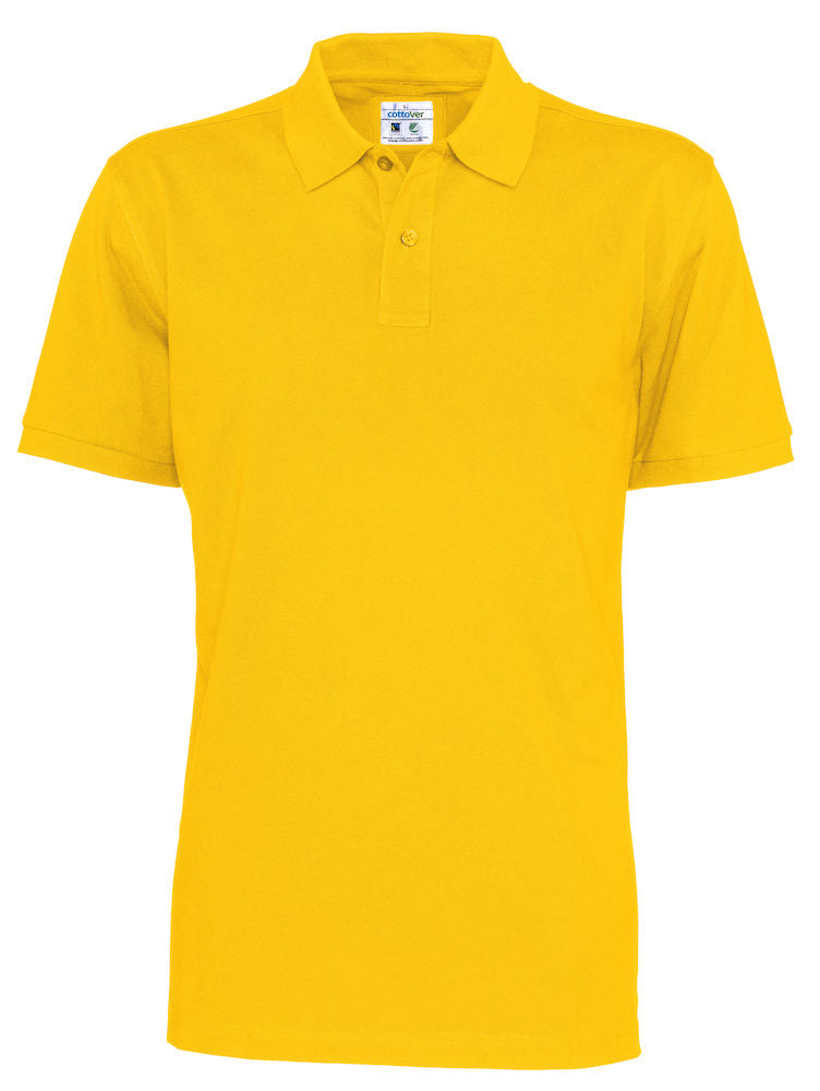 Cottover Mens Organic Cotton Polo Shirt. Fairtrade Eco Pique Polo. 13 Colours S-4XL - Polo Shirt - Logo Free Clothing