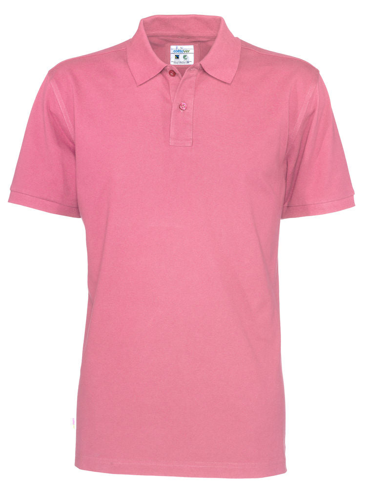 Cottover Mens Organic Cotton Polo Shirt. Fairtrade Eco Pique Polo. 13 Colours S-4XL - Polo Shirt - Logo Free Clothing
