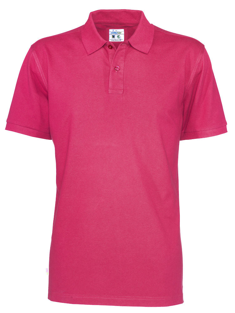 Cottover Mens Organic Cotton Polo Shirt. Fairtrade Eco Pique Polo. 13 Colours S-4XL - Polo Shirt - Logo Free Clothing
