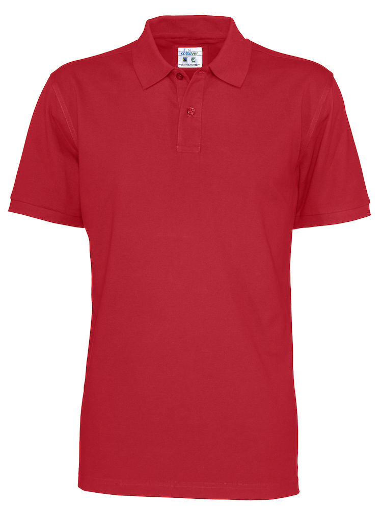 Cottover Mens Organic Cotton Polo Shirt. Fairtrade Eco Pique Polo. 13 Colours S-4XL - Polo Shirt - Logo Free Clothing