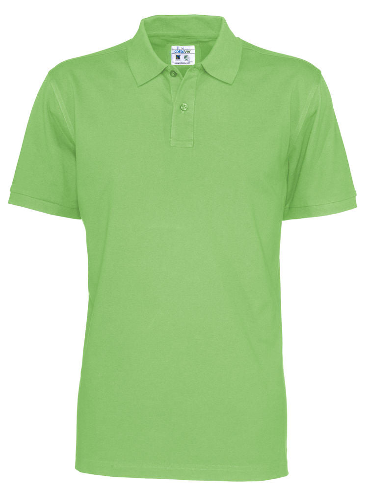 Cottover Mens Organic Cotton Polo Shirt. Fairtrade Eco Pique Polo. 13 Colours S-4XL - Polo Shirt - Logo Free Clothing