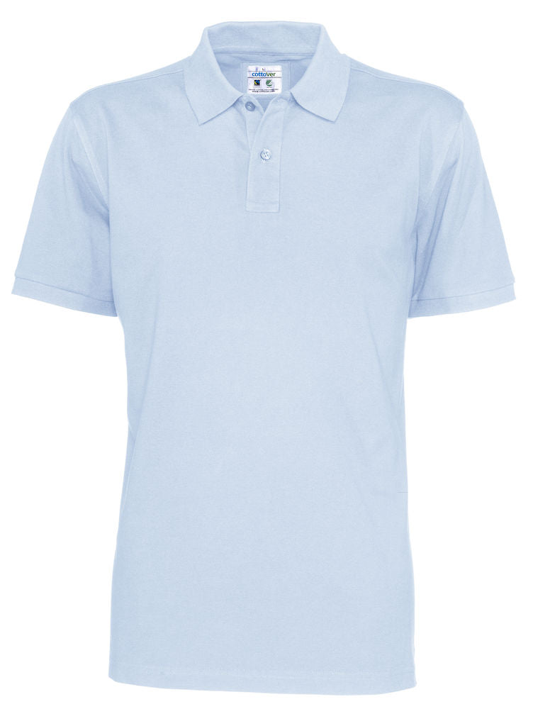 Cottover Mens Organic Cotton Polo Shirt. Fairtrade Eco Pique Polo. 13 Colours S-4XL - Polo Shirt - Logo Free Clothing