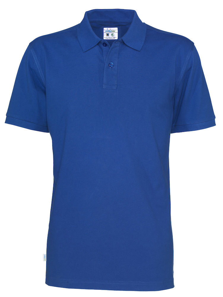 Cottover Mens Organic Cotton Polo Shirt. Fairtrade Eco Pique Polo. 13 Colours S-4XL - Polo Shirt - Logo Free Clothing