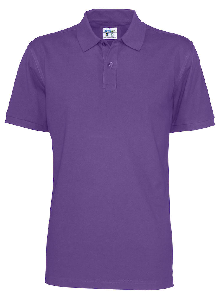 Cottover Mens Organic Cotton Polo Shirt. Fairtrade Eco Pique Polo. 13 Colours S-4XL - Polo Shirt - Logo Free Clothing