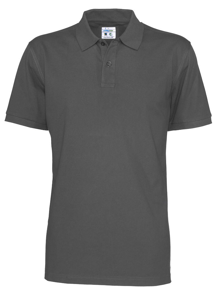 Cottover Mens Organic Cotton Polo Shirt. Fairtrade Eco Pique Polo. 13 Colours S-4XL - Polo Shirt - Logo Free Clothing